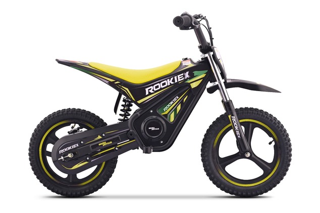 Minimoto elettrica per bambini ROOKIE X 24V (12"), verde, Batteria al litio, 250W Bezu