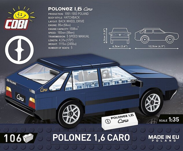 Cobi 24589 FSO Polonez 1,6 Caro, 1:35, 106 k