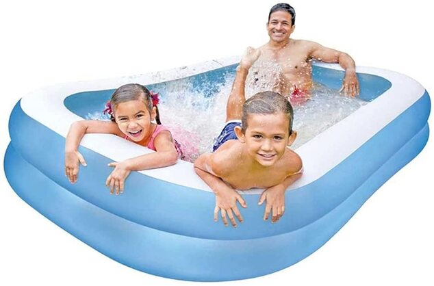 INTEX 57180 Aufblasbarer Pool SCHWIMMZENTRUM FAMILIE 203x152x48 cm