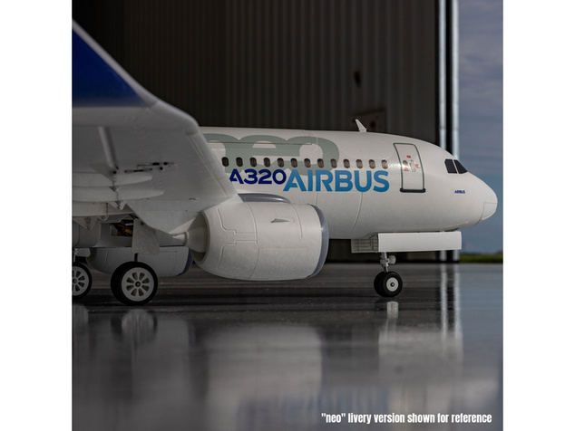 E-flite Airbus A320neo EDF 1.5m AS3X+ SAFE Select BNF Basic biely