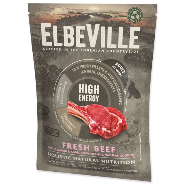 Vzorka ELBEVILLE Adult All Breeds Fresh Beef High Energy 100g