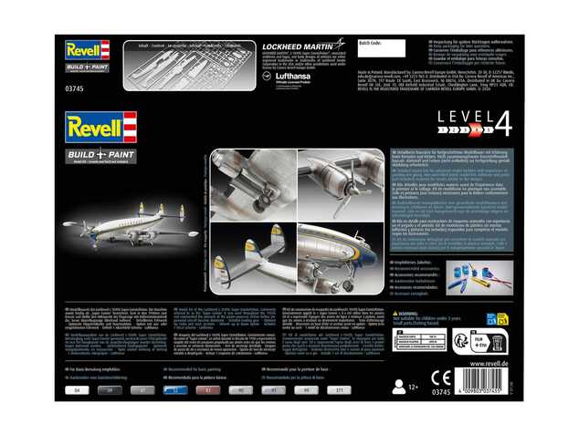 Plastic ModelKit letadlo 03745 - Lockheed L.1049G Super Constellation Lufthansa (1:144)