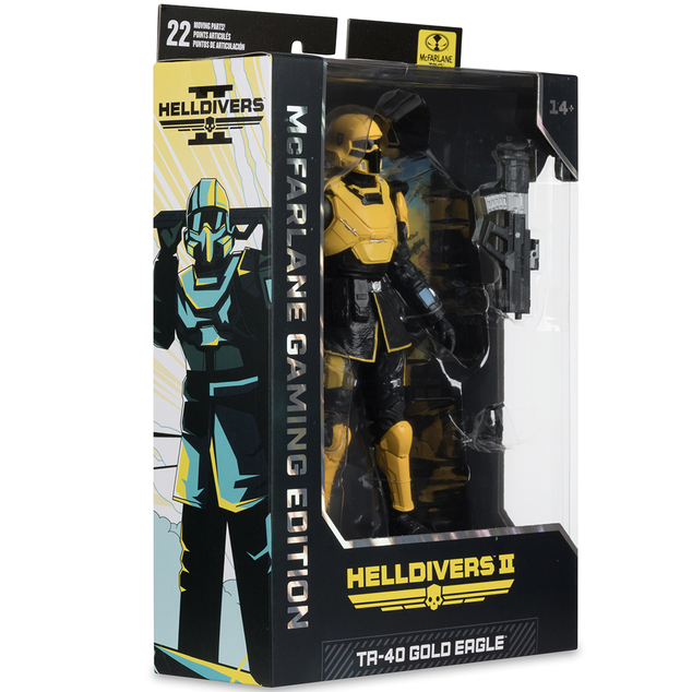 Akcijska figura Helldivers 2 T4-40 Gold Eagle (18 cm) – McFarlane Gaming Edition