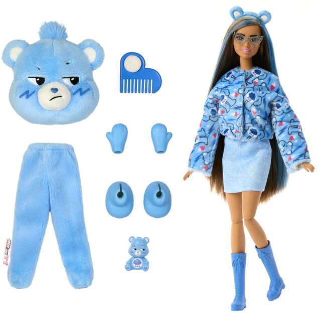 Barbie Cutie Reveal bábika a starostliví medvedíkovia - modrá