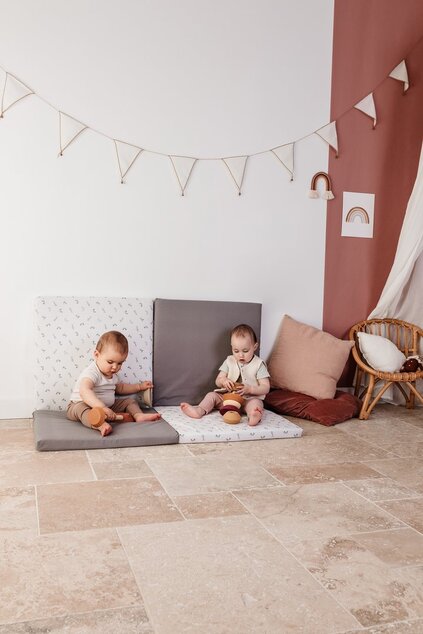 Tappetino da gioco pieghevole imbottito per bambini 3 in 1, Bunny
