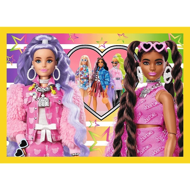 Trefl Puzzle 4 in 1 – Happy Barbie World / Mattel, Barbie