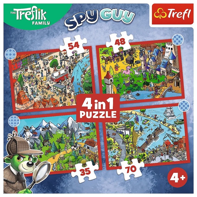 Trefl Puzzle 4v1 Obľúbení Treflíci