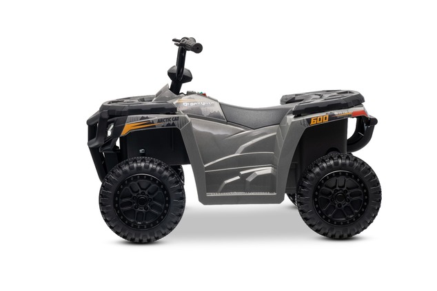 Licencovaná elektrická štvorkolka Arctic Cat 12V so zadným pohonom, sivá, LED svetlá, Líti