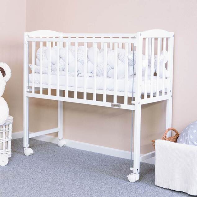 Gyermek kikötői kiságy New Baby MATEO 90x40 cm fehér
