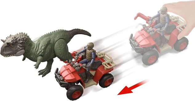 Mattel Jurassic World Survival EKRIXINATORSAURUS i četverokotač s kukom,