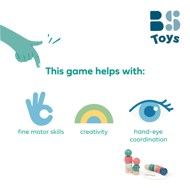BS Toys Perlen Anziehen - Motorikspiel