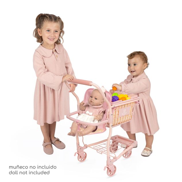DeCuevas 52170 Carrello della spesa mobile 2 in 1 con frutta Honey 2026