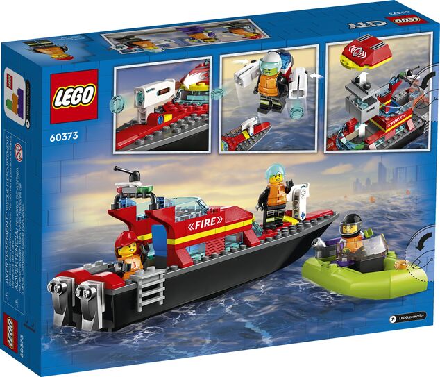 LEGO® City 60373 Barcă și barcă de salvare a incendiilor