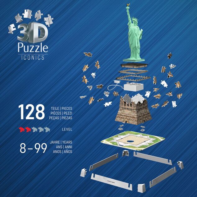 Ravensburger Iconics: Freiheitsstatue (Nacht-Edition)