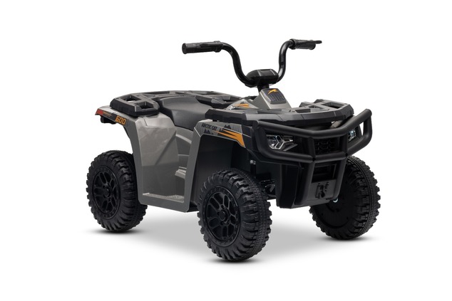 Licencovaná elektrická štvorkolka Arctic Cat 12V so zadným pohonom, sivá, LED svetlá, Líti