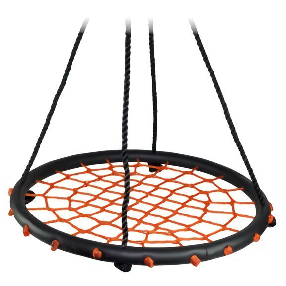 Bino Detské hojdací kruh čiernočervený - priemer 60cm , nosnosť 100 kg