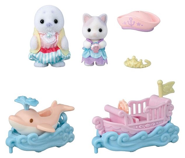 Sylvanian Families Morské vozidlá a baby figúrky v zábavnom parku