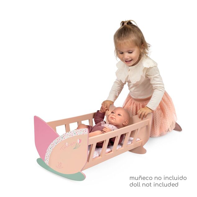 DeCuevas 55174 Drevená kolíska pre bábiky Tulipe 2025