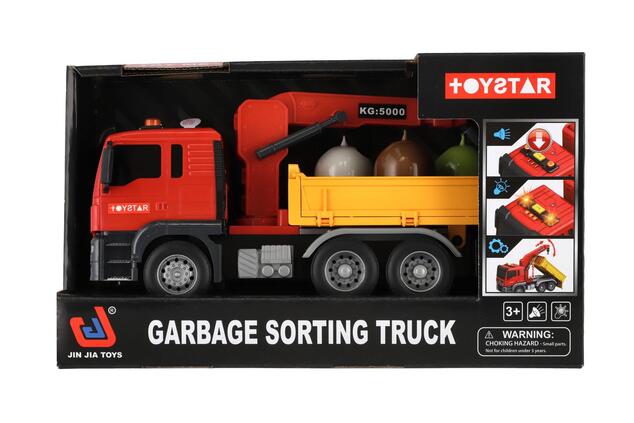Camioncino servizi urbani plastica 27cm a frizione a batteria con luce con suono
