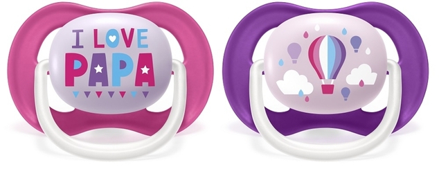 Philips AVENT Schnuller Ultra air text 6-18m Mädchen 2 Stück