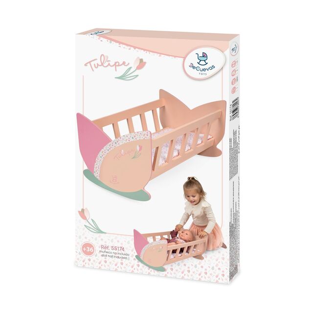 DeCuevas 55174 Drevená kolíska pre bábiky Tulipe 2025