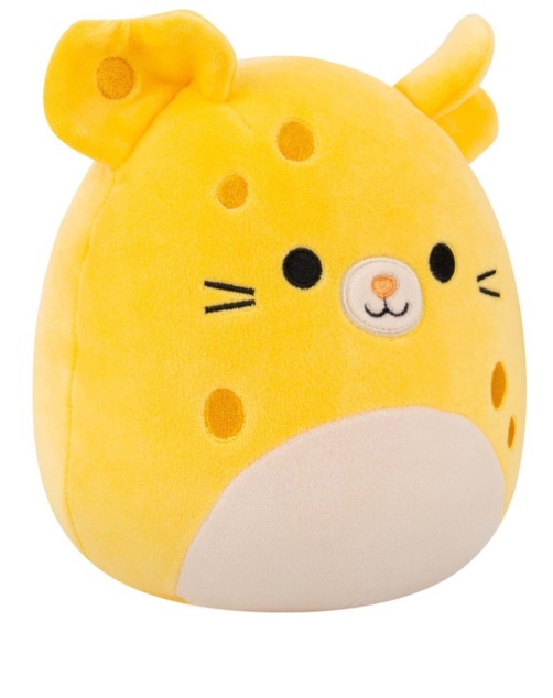 Squishmallows Žltá syrová myška Amelia, 35 cm