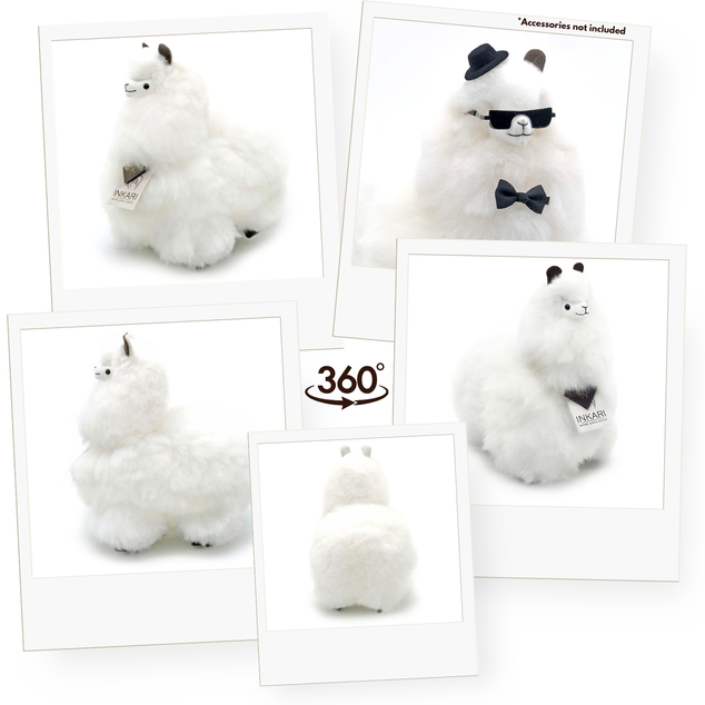INKARI Plyšová hračka Alpaca Medium Ivory White 32cm