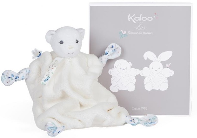 Kaloo Plume Plüsch Schmusetuch für Babys Weißer Bär