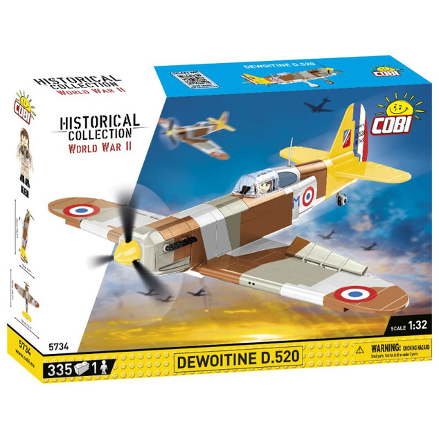 Cobi II WW Dewoitine D.520, 1:32, 335 k, 1 f