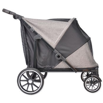 Poussette Kenyone noir - gris, structure noire, 86x66x95cm