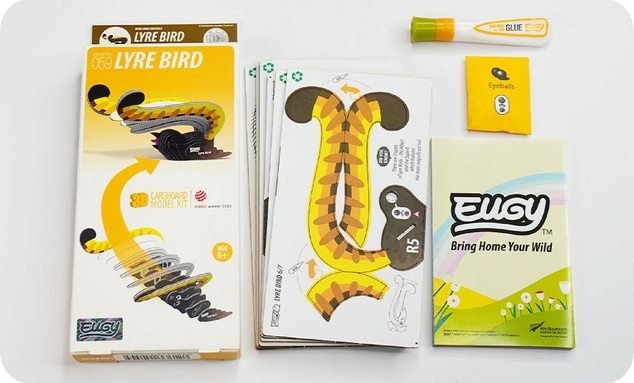 EUGY Lyrurus 3D puzzle di cartone