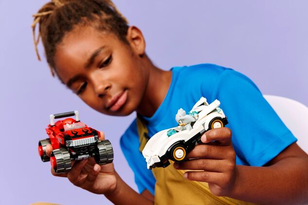 LEGO® Sonic The Hedgehog™ 77118 Silver a jeho auto vs. Knuckles a jeho monster truck