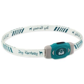 Obojok Dog Fantasy LED Svietiaci rôznofarebný nabíjací M 50cm
