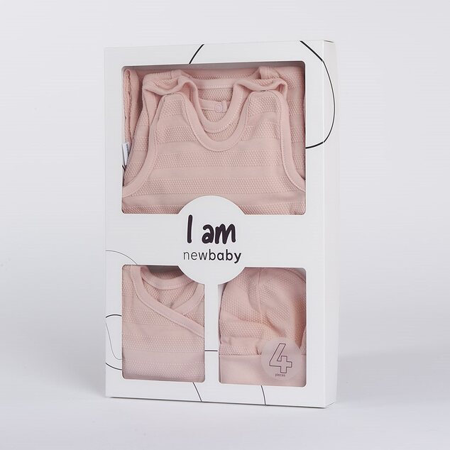 4-teiliges Baby-Set für die Entbindungsstation New Baby I AM rosa 56 (0-3m)