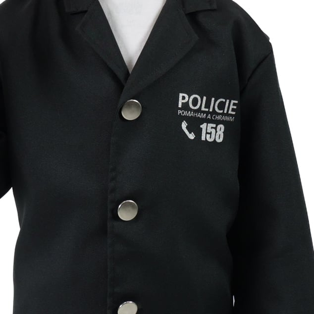 Detský kostým policajt s čiapkou s českou potlačou  (S)