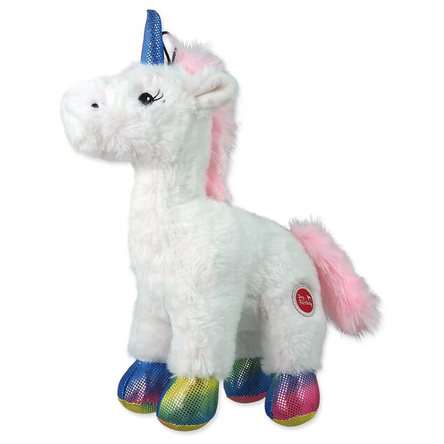 Hračka Dog Fantasy Stuffed Toy jednorožec pískací mix farieb 26cm