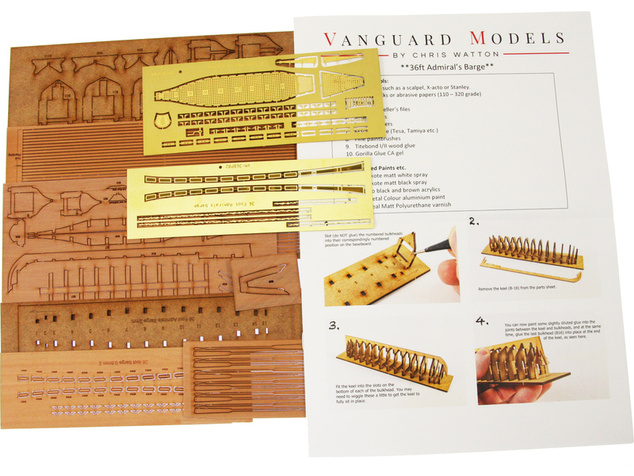 Vanguard Models admirálsky čln 36" 1:64 kit