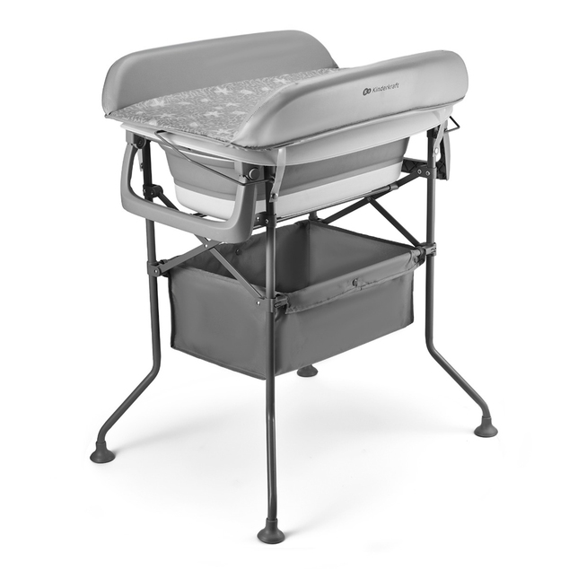 Kinderkraft Wickeltisch mit Badewanne Bubbly Grey