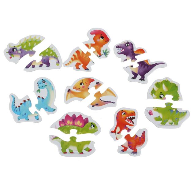 Puzzlika 15252 Dinosaury - puzzle 8 zvieratiek - 16 dielikov