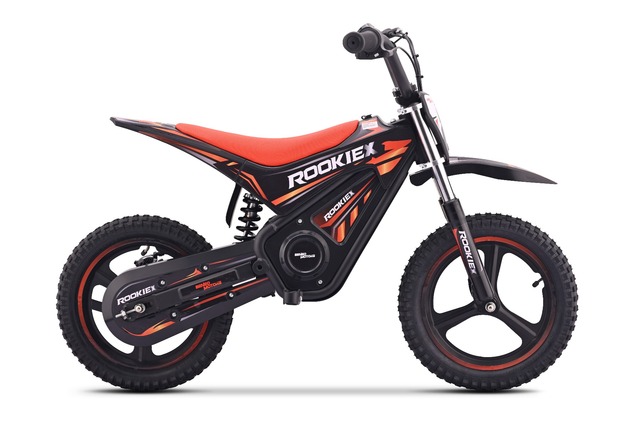 Minimoto elettrica per bambini ROOKIE X 24V (12"), rossa, Batteria al litio, 250W Senza