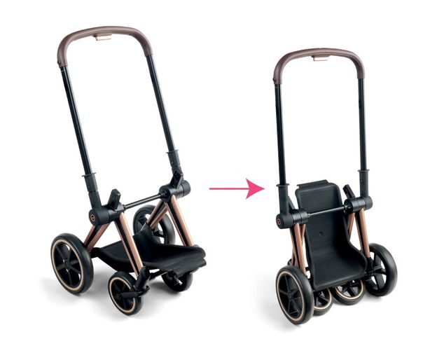 Passeggino Cybex Black 3 v1 per bambole 36-42 cm