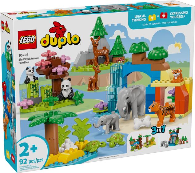 LEGO® DUPLO® 10446 Rodinky divokých zvierat 3 v 1