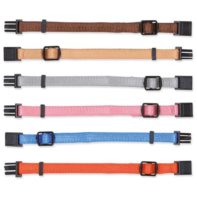 Collar Trixie identificador cachorro mezcla de colores S–M 17–25cmx10mm 6uds
