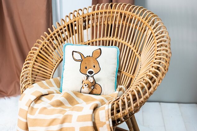 NICI vankúš Koala s mláďaťom 7cm, 30x30cm GREEN