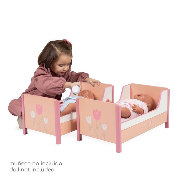 DeCuevas 54274 Postieľka pre bábiky drevená 2 v 1 Tulipe 2025