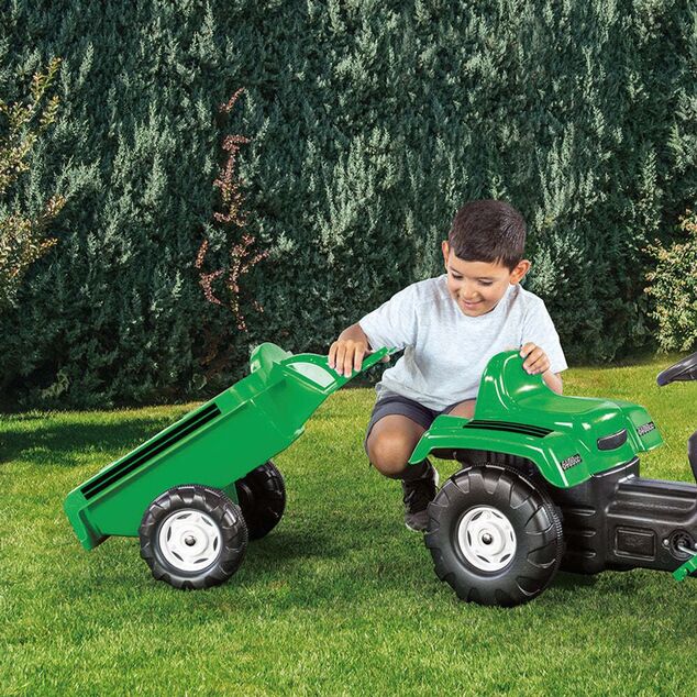 Tractor cu pedale Ranchero mare cu remorcă și încărcător