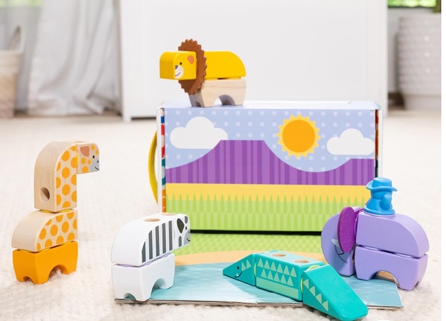 Spin Master Melissa &amp; Doug Blockables stavebnica Safari hracia sada