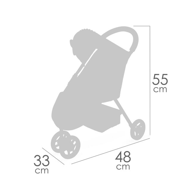 DeCuevas 90275 Športový kočík pre bábiky trojkolesový Sophie 2025 - 55 cm