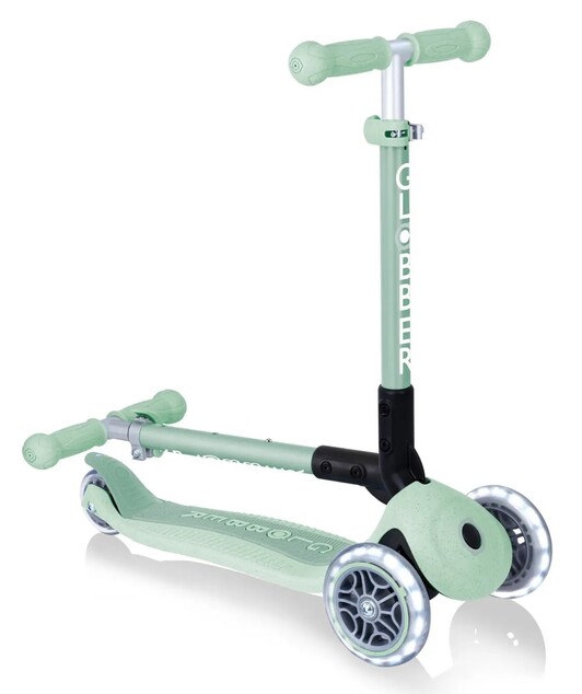 Globber kolobežka Junior Foldable lights Ecologic - Pistachio