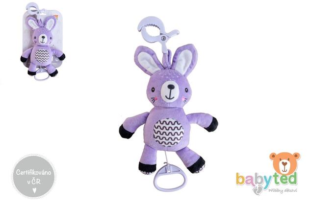 Zajačik babyted naťahovací plyš 30cm záves na postieľku/kočík
